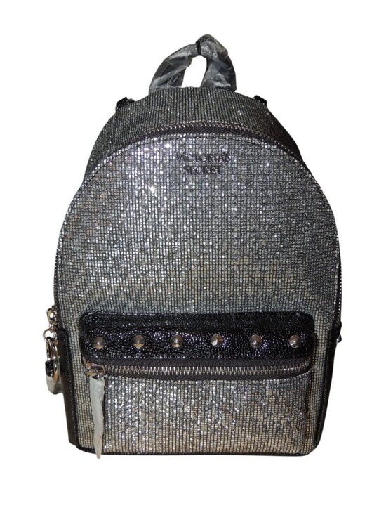 Victoria Secret NEW Sparkly Glitter Black Silver Compact  display picture 1